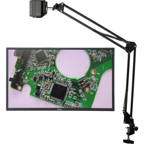 4MP 1080P Auto Focus Big Visual Field TF Video Storage Recorder Industrial Video Microscope Camera High Working Distance +Stand