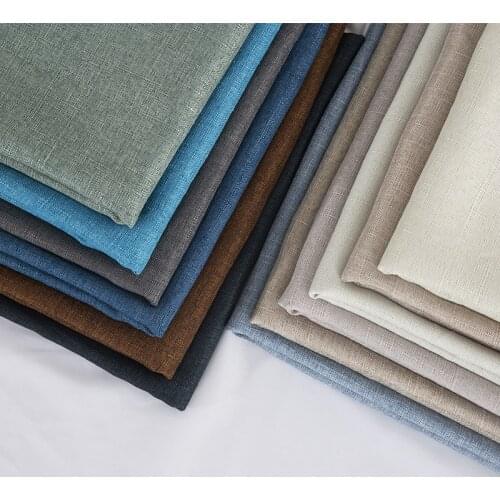 50*145cm Upholstery Polyester Linen Furniture Fabric Curtain Tablecloths Sewing Material Cloth