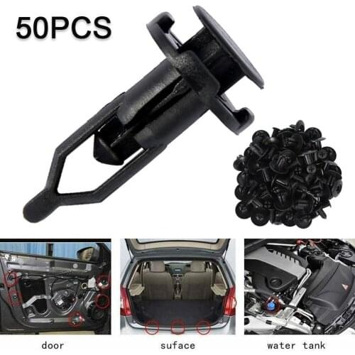 50X Car Fastener Clips Plastic Push Pin Retainer Rivet Door Trim Panel Tool 9mm Car Clips Automobile Fenders