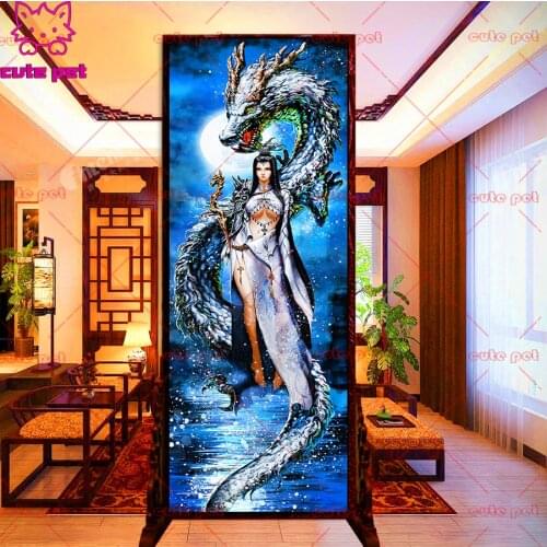 5D Diamond Painting Dragon and fantasy fairy Mosaic Rhinestone Kits Handmade Needlework DIY Diamond Embroidery puzzleDecor large