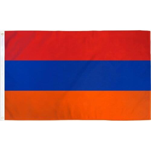 90x150cm Multicolor Armenia Flag Polyester Outdoor Banner Flag Grommets Fade Resistant Outside Porch Garden House Home Decor