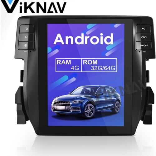 Android car DVD Player for Honda Civic 2012-2015 auto radio multimedia player GPS navigation head unit tape recorder 10.4 inch