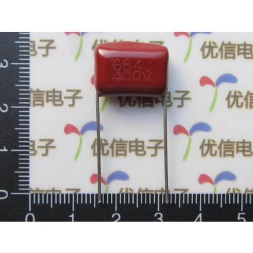 Free Ship 100pcs/lot High Quality CBB Polypropylene film capacitor pitch 15mm 400V 684J 0.68UF CBB/CL CBB capacitor 0.68UF