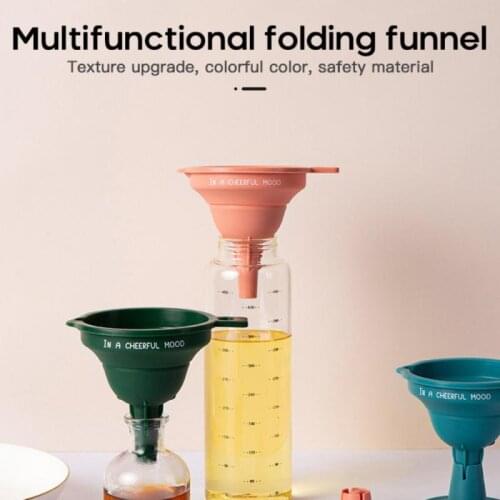 Household Mini Silicone Collapsible Foldable Funnel Household Kitchen Cooking Tools Portable Wine Portable Oil Pot Funnel