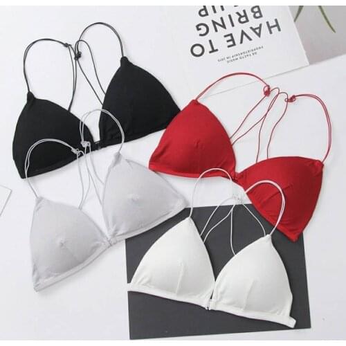 3D Sexy Lingerie Seamless Sport Bra Backless Strap Top Bra Push Up Bralette Brassiere Women Underwear chest triangle cup