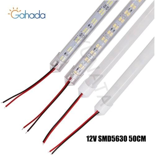DC12V LED Bar Light SMD5630 50cm 72LEDs LED Hard Bar Strip Light Cold White LED Aluminium Rigid Strip with Waterproof Cover