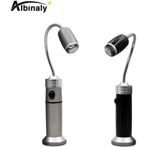 Deformable LED Flashlight working lamp 3 lighting mode Rotary zoom waterproof Camping light With bottom magnet Use 18650 battery