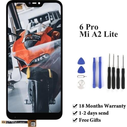 For redmi 6 pro lcd Mi A2 lite lcd display with frame with sensor for mobile phone lcd touch screen replacement assembly