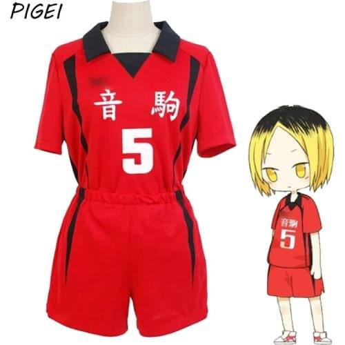 Anime Haikyuu Kozume Kenma Cosplay T-shirt Shorts Nekoma High School Uniform Kuroo Tetsurou Jersey Sportswear for Women Mens