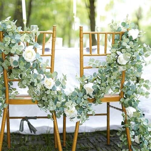1.8M Artificial Rose Garland Rattan Artificial Plants Garden Family Party Wedding Plant Decor Wall Hanging Fake Greenery