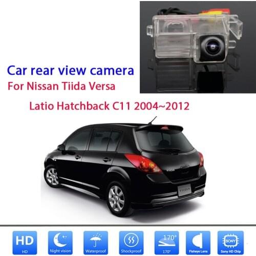 Rear view Camera For Nissan Tiida Versa Latio C11 Hatchback 2004~2012 CCD Full HD Night Vision Reverse Camera Waterproof