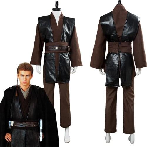 Wars Anakin Skywalker Costume Cosplay No Cloak Simple Version Halloween Carnival Cosplay Costume