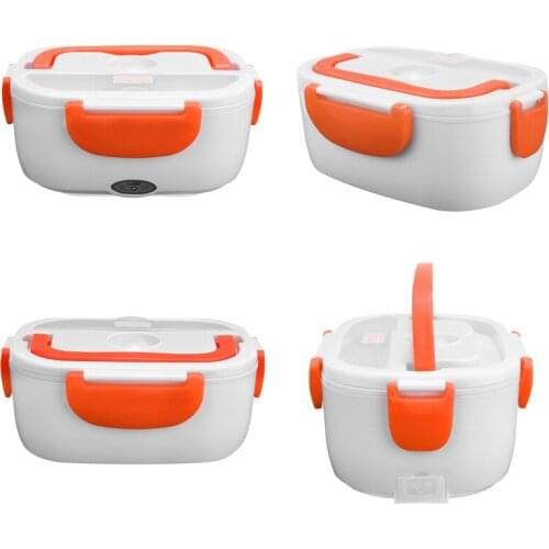 Electric Heating stainless steel lunch box plug electric heating lunch box mini convenient car-borne household lunch box