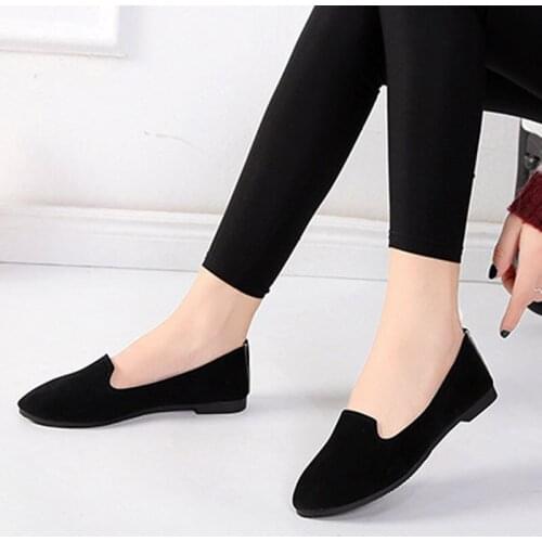 HOT! 2020 spring and autumn casual womens shoes womens flat shoes women in candy-colored suede work shoes