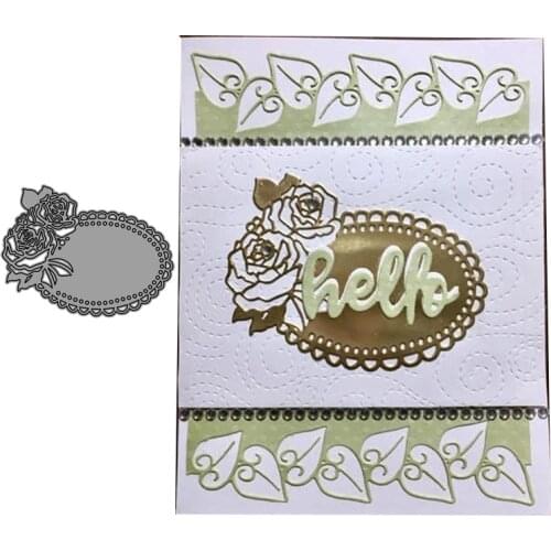 Metal Cutting Dies Oval lace for DIY Scrapbooking Photo Card Making Decor Supplies Embossing Die Template