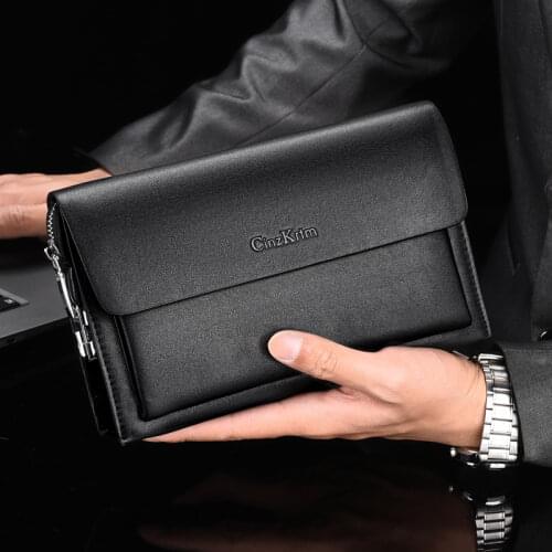 Mens Coded Lock Day Clutch Anti-theft Business Handbag New Design Male Big Capacity Long Wallet Phone Case iPad mini Holder