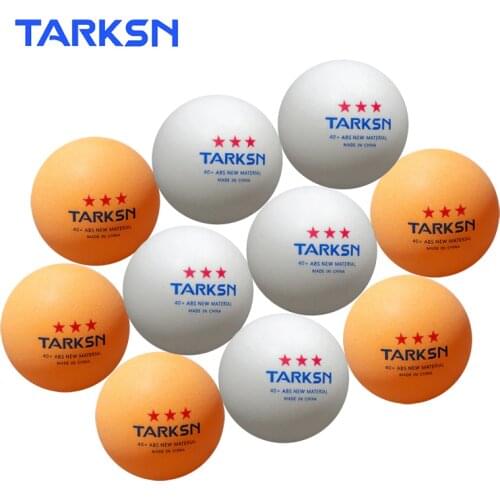 TARKSN 10pcs PRO ABS Material Table Tennis Balls 3 Star 40+mm Plastic Ping Pong Balls for TableTennis Tenis Racket PingPong Ball