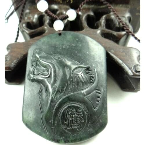 Natural stone Quartz crystal Chinese hand-carved statue of Langtou amulet pendant for diy jewelry making Necklace Accessories A2