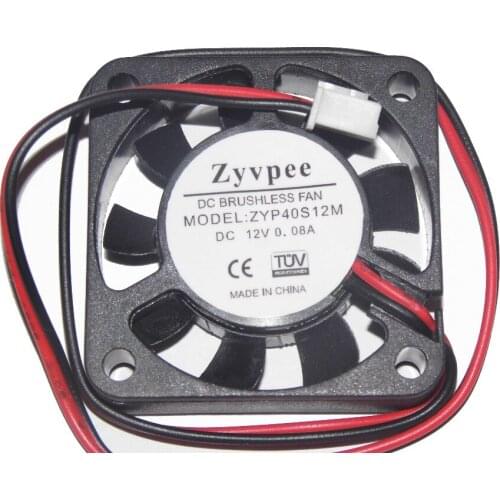 New Zyvpee 4010 4cm ZYP40S12M 12V 0.08A 2Wire 2 Pins dvr Fan Switch cooler