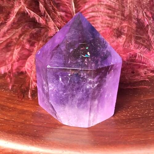 Natural Amethyst Crystal Point Mineral Ornament Healing Wand Home Decoration Study Room Decoration DIY Gifts