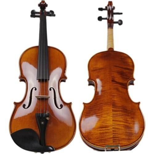 Professional Violino Natural Flamed Handmade Violin Maple Wood Antique Violino 4/4 3/4 fiddle case bow Stringed Instruments