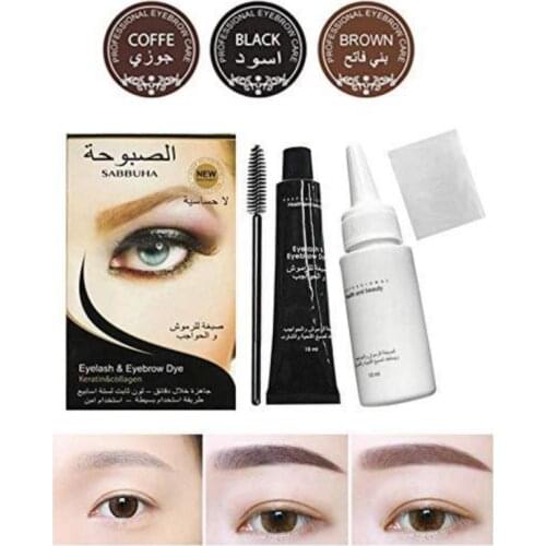 Sabbuha 15 Minute Fast Tint Easy Dye Eyebrow Gel Waterproof Natural Eyelashes Dye Tint Gel Eyelash Brown Cream Eye Makeup TSLM2