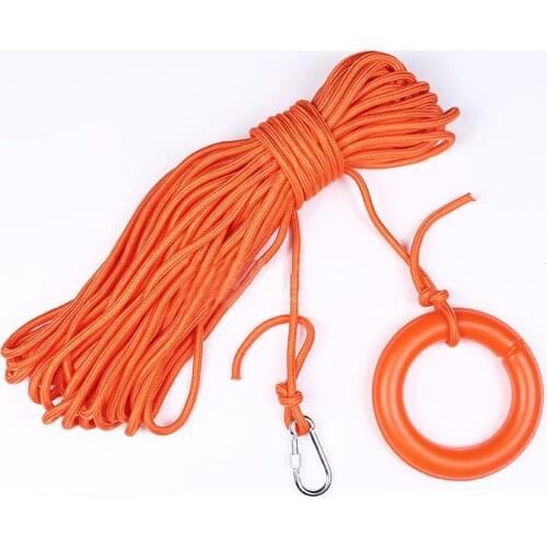 30m Emergency Life Saving Rope Strong Reflective Floating Line Diving Snorkeling With Buckle Floating Ring Diving Lifeguard Resc