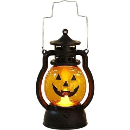 Halloween Lamp LED Oil Lantern Halloween Hanging Light Haunted House Party Decorations Supplies for Halloween Day Decors