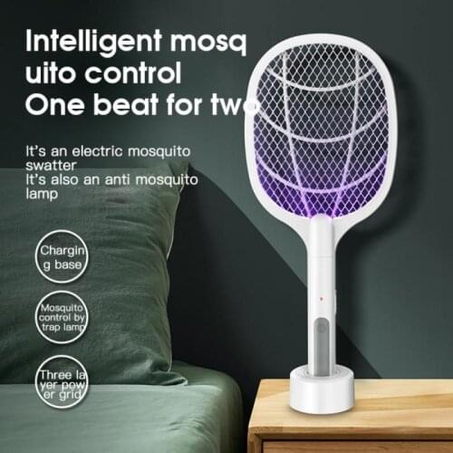Mosquito Killer Light Electric Mosquito Swatter Two-in-One USB Lithium Battery Base Charging Fly Swatter Mosquito Swatter