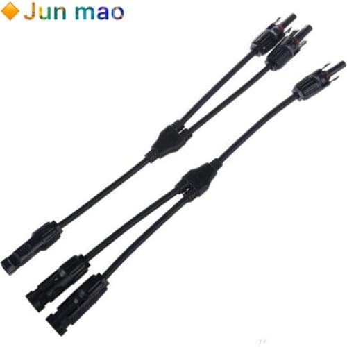1 Pair Branch Y Adapter Connectors M/M/F and F/F/M For Solar Panels Cable PV System Waterproof Socket Plug Connector IP67