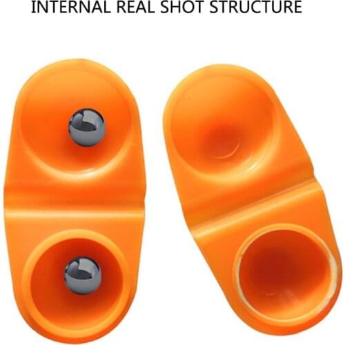 10Pcs/Set Double Fishing Ring Beads Luminous Card Line Bell Plastic Accessories Built-in 2 Ring Beads