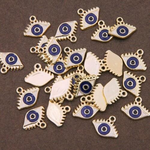 10pcs / lot Turkey Evil Eye Beads 6mm Charms Eye Jewelry Fitting Women Diy Evileye Bracelet & Bangle jewelry Accessories wholesa