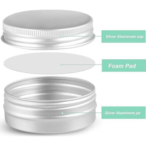 100pcs 5/10/15/30/50/60g aluminum can, candle jar,cream can, conditioner, eye cream tin can, cosmetic container
