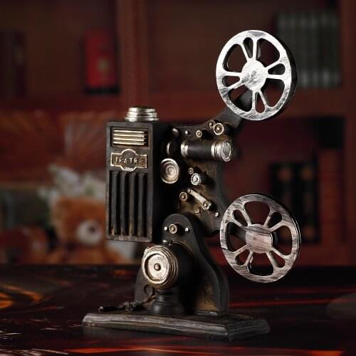 2021 New Retro Nostalgic Movie Projector Model Props Creative Cinema Shooting Decoration Resin Crafts