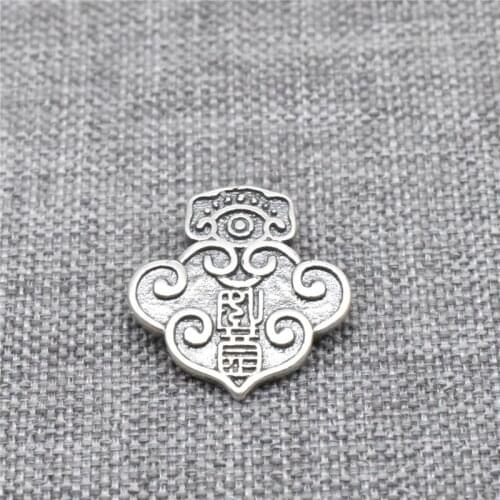 4pcs of 925 Sterling Silver Happy Charms with Eye Imprint for Bracelet Necklace