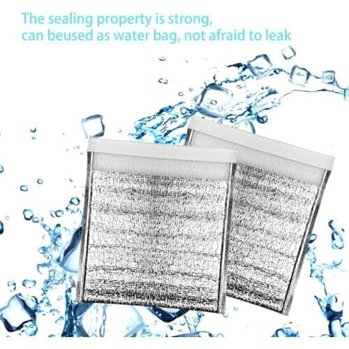 5Pcs/10Pcs Thermal Insulated Bags Food Storage Bag Multifunctional Thicken Aluminum Foil Portable Lunch Cooler Bag for Kitchen