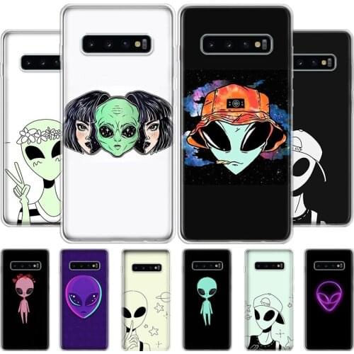 Alien Art Black Phone Case For Samsung Galaxy A51 A50 A71 A70 A40 A30 A20E A10S A01 A21 A41 A6 A7 A8 A9 Plus Cover