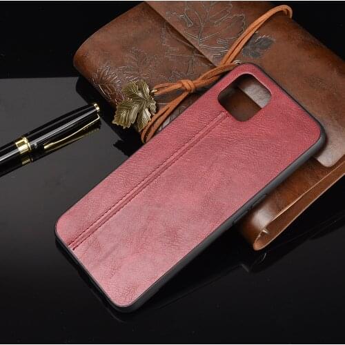 Oppo A92s Case Oppo A92 S Suture Calfskin Soft Edge PU Leather Hard Phone Bag Cover For Oppo A92S OppoA92s Back Case