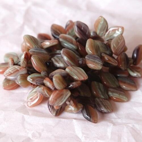 Czech beads retro vintage leaf shape glass glass loose beads DIY jewelry accessories materials