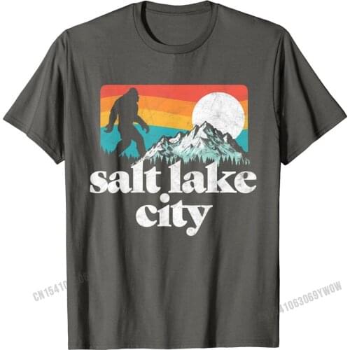 Salt Lake City Bigfoot Mountains T-Shirt Cotton Tops Tees Casual Funny Summer Men T Shirt Short Sleeve