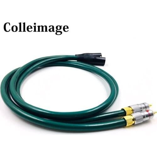Colleimage Hifi 2RCA Male to 2XLR Male Audio Cable Hi-end FA-220 OCC XLR Male to Dual RCA Male Audio Wire