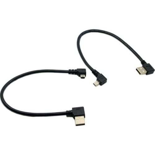 USB to Mini USB Data Charger Cable 90 Degree Left & Right Angled Connector 20cm 0.2m mini usb cable short cord
