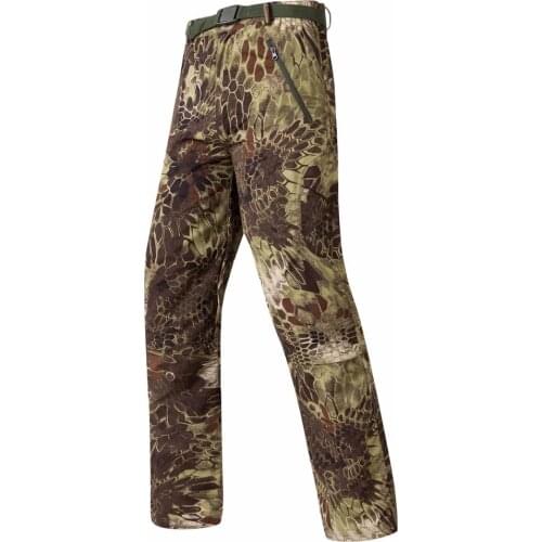 Camouflage Detachable Tactical Hiking Pants Shorts Men Outdoor Camping Climbing Quick-drying Anti-wear Fishing Hunting Trousers