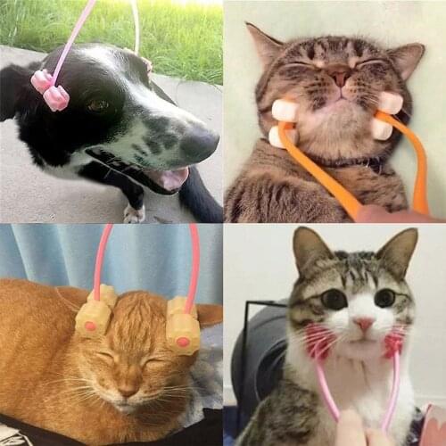 Pet Dog Cat Face Massager Brush Massage Roller Relaxer Face Massager Dog Cat Grooming Tool