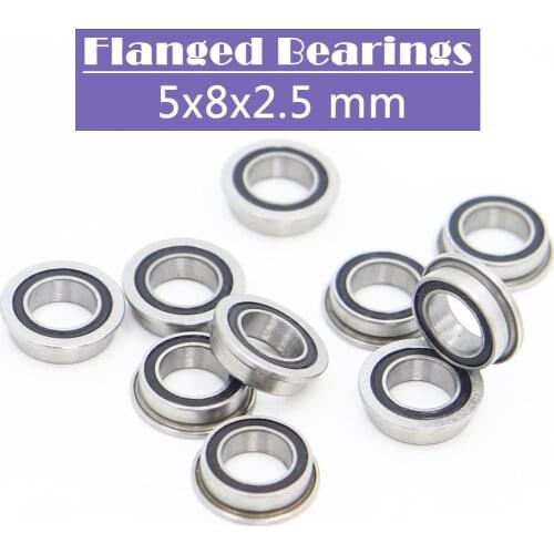 MF85-2RS Bearing 5x8x2.5mm ( 10 PCS ) ABEC-1 Miniature Flanged MF85RS Ball Bearings LF-850DD