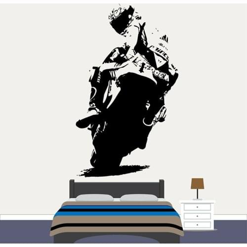 Superbike Motorbike Wall Decal Extreme Sports Vinyl Window Stickers Boys Bedroom Club Man Cave Home Decor Art Wallpaper E385