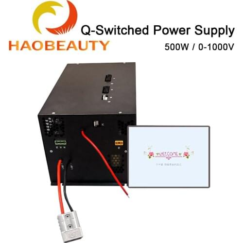 HaoBeauty QPM Series Non-Invasive Eyebrow Washing Laser Power Supply 500W 0-1000V Display size 4.3 inch 8 inch