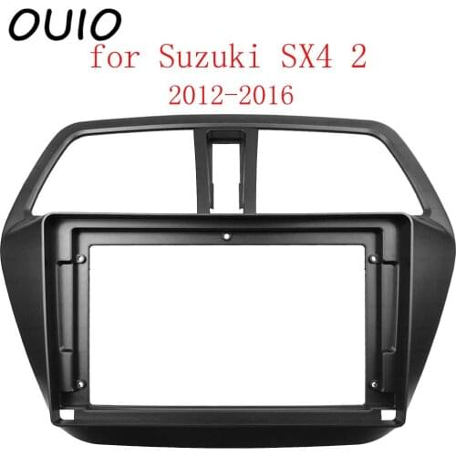 OUIO 9 inch car dashboard Double Din DVD frame decoration kit dashboard panel suitable for Suzuki SX4 2 2012-2016 frame