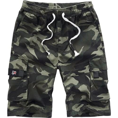 Mens Cargo Casual Cotton Shorts Newest Summer Cool Camouflage Bermuda Shorts for Men Fashion Jeans for Beach Pants K102