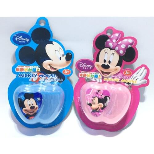 24pcs Disney Mickey Minnie Cartoon Double Heart Three Hole Pencil Sharpener Sharpener Cute Pencil Sharpener Stationery Gift